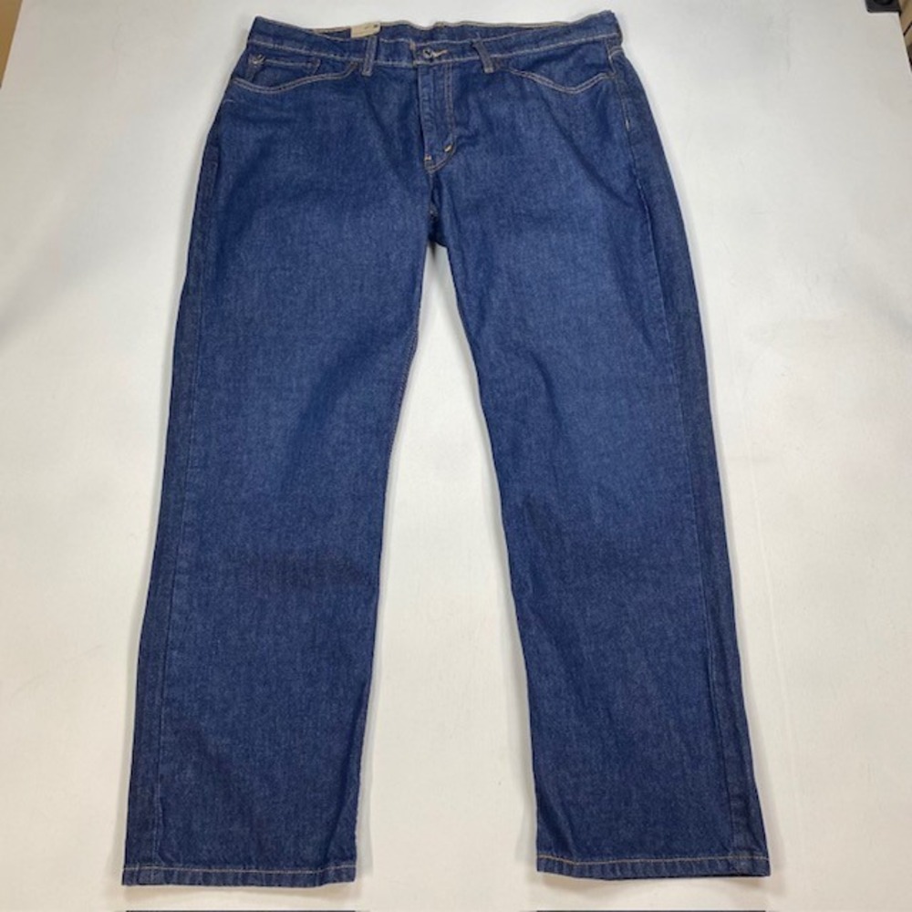 Levis 514 Straight Fit Mens Jeans 36x32 Dark Wash Indigo Denim 00514-1325 READ